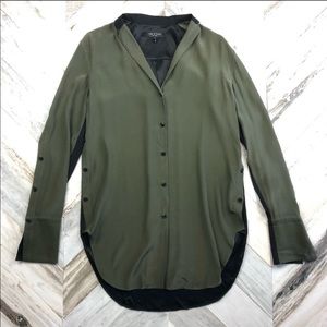 Rag & Bone Leighton Colorblock Silk Blouse (Small)